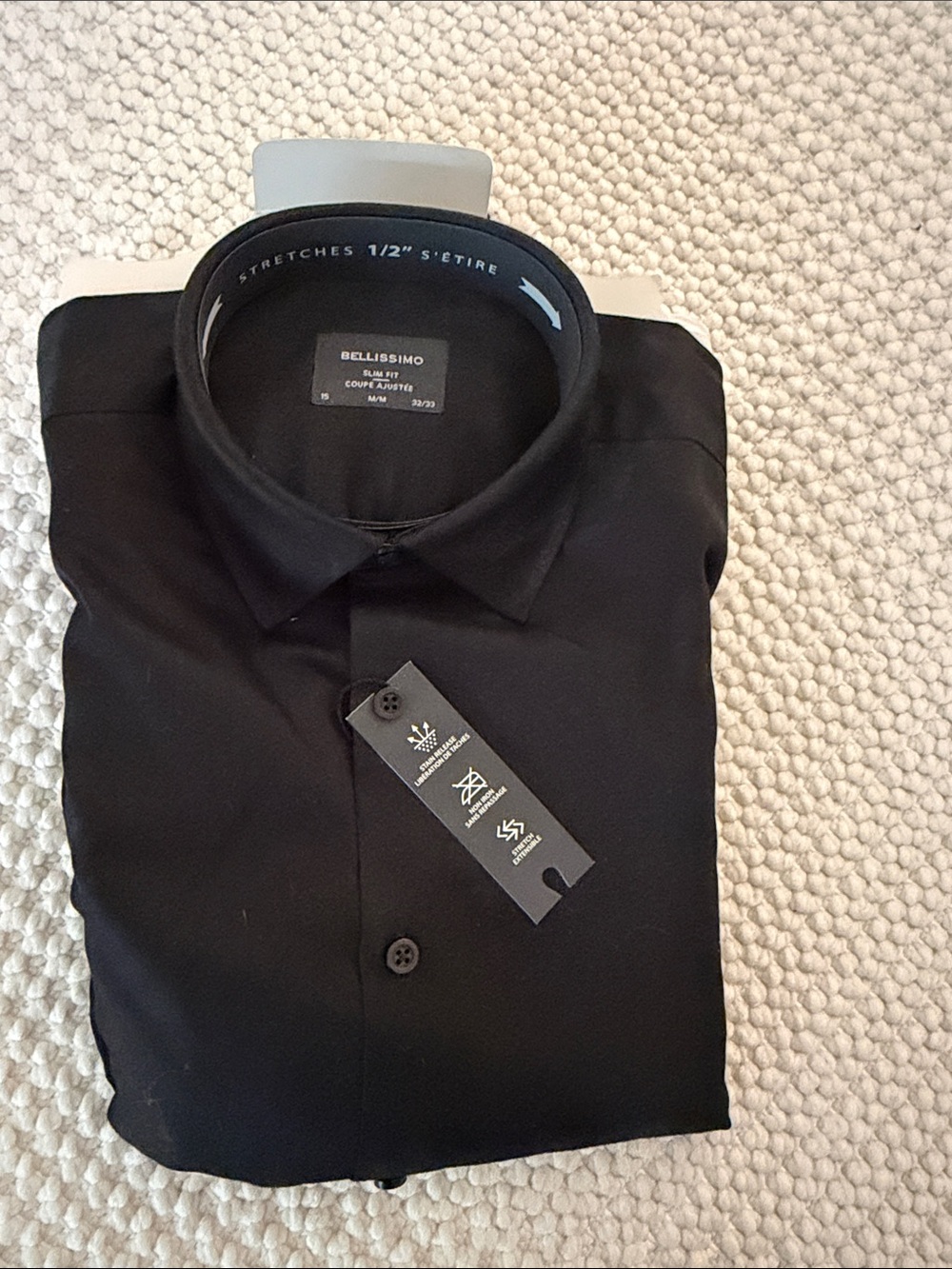 Men’s Black Dress Shirt - Modern Fit